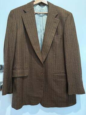 Paul Stuart Vintage Wool Houndstooth Sport Coat Blazer